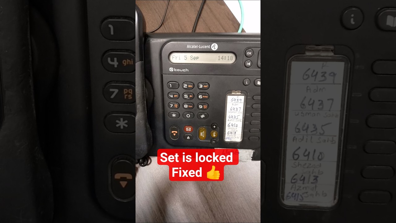 Alcatel-Lucent IP Touch 4018 IP Phone | Unlocking | set is locked 