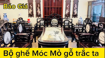 Báo Giá | BỘ GHẾ MÓC MỎ GỖ TRẮC TA DÁNG BÀNH SIÊU VIP