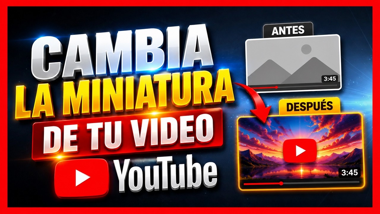 COMO CAMBIAR LA MINIATURA DE UN VIDEO DE YOUTUBE YA SUBIDO 🚀 ...