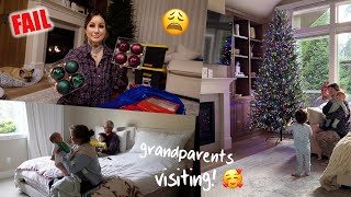 grandparents meet CRUZ❤️ christmas decorating FAIL, dining room makeover + food trucks!! | vlog
