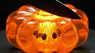 Glass Pumpkin Cutting ASMR 🎃 – Crystal Crunch Slice Sounds