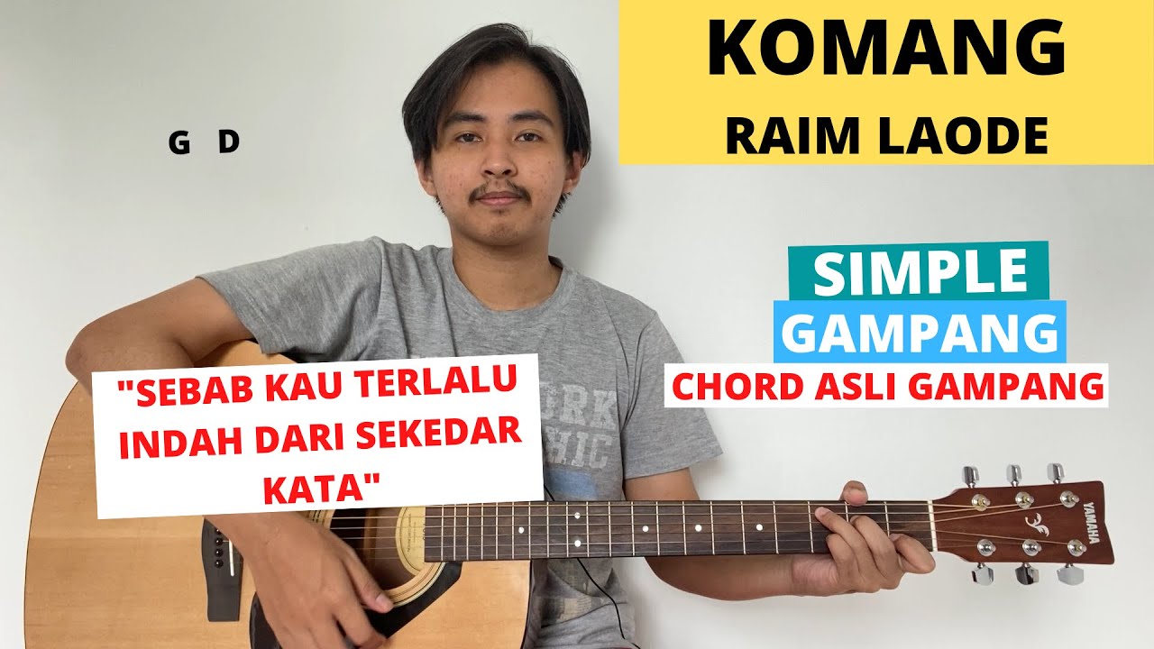 CHORD ASLI GAMPANG (Komang Raim Laode) (Tutorial Gitar) "sebab kau