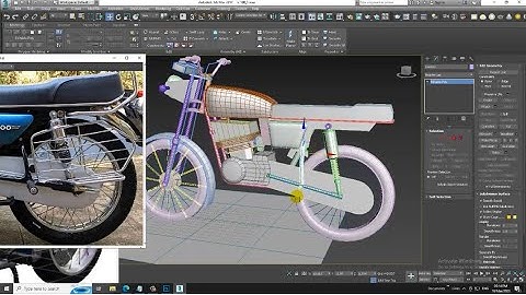 3DsMax Tutorials, Learn 3D Modeling a  RX 100 Bike from Scratch in 3dsmax ( Part 10)