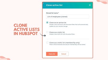 How-to clone active lists in HubSpot.