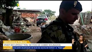 DF | Polícia militar recupera 1 tonelada de fios de cobre roubados