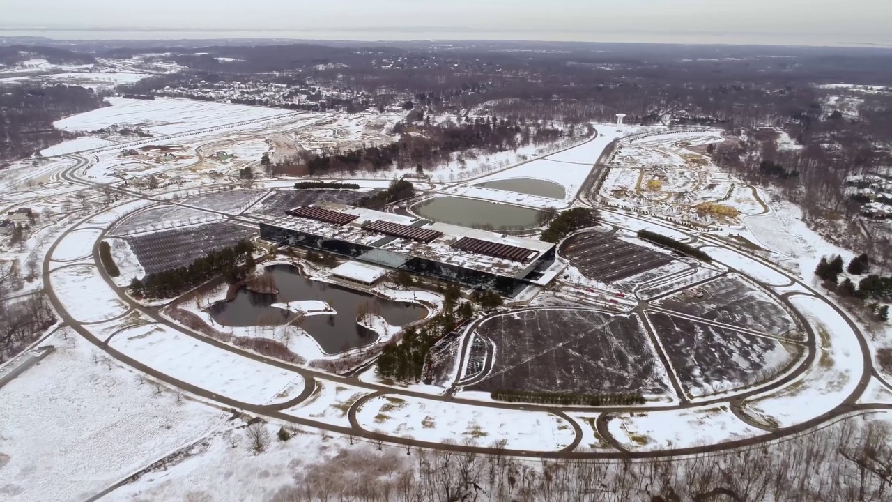 Bell Labs Holmdel Complex Drone Point of View Winter 2017 YouTube