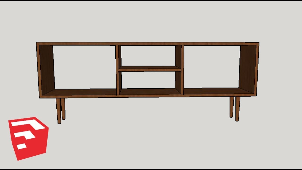 Sketchup Furniture Tutorial Mid Century Record Player 