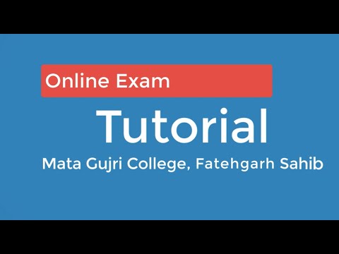 Online Exam || Tutorial || Mata Gujri College