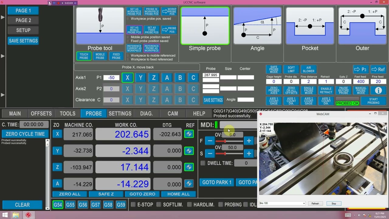 DM45 Mill Conversion Calibration UCCNC
