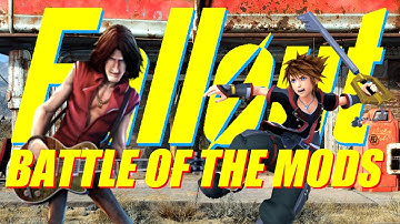 Fallout 4 Mods Xbox Series X Best Weapon Mods AI Battles - Keyblade vs Guitar Mod Melee