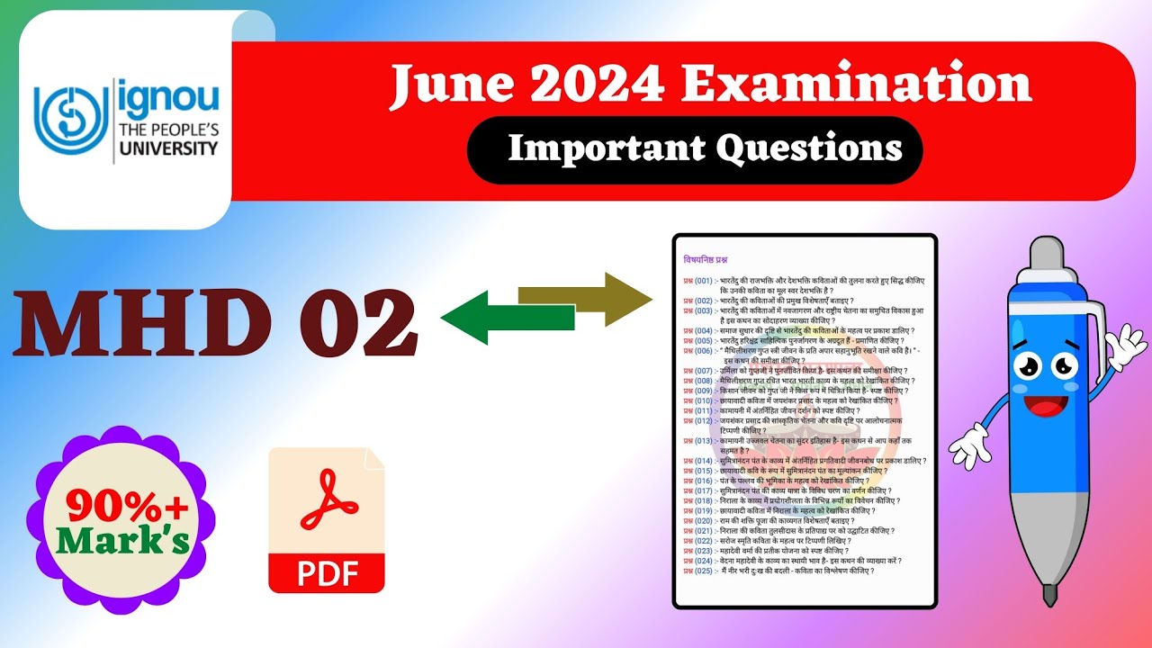 MHD 02 Important Questions june 2024 Examination 
