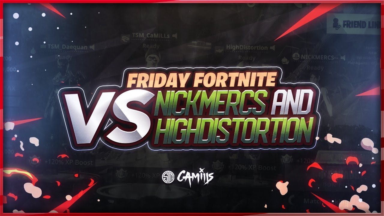 Tournament game vs HighDistortion & Nickmercs! (Fortnite Battle Royale)