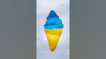How to Draw Ice Cream in 1 Minute | Viral Art Tutorial! #shorts #short #drawing #art #tutorial