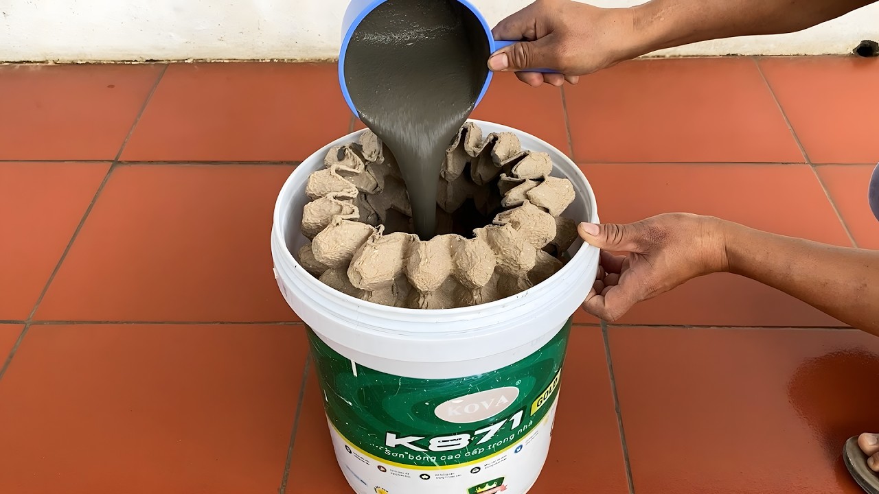Egg Trays And Cement / Making Your Own Decorations Is So Easy At Home