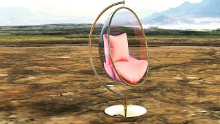 3DsMax Tutorials, Learn Texturing & Lighting a Stylish Swing Chair from Scratch in 3dsmax ( Part 2)