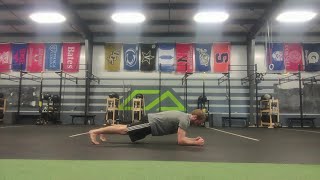 Scapular Push ups: tabletop, high and low plank