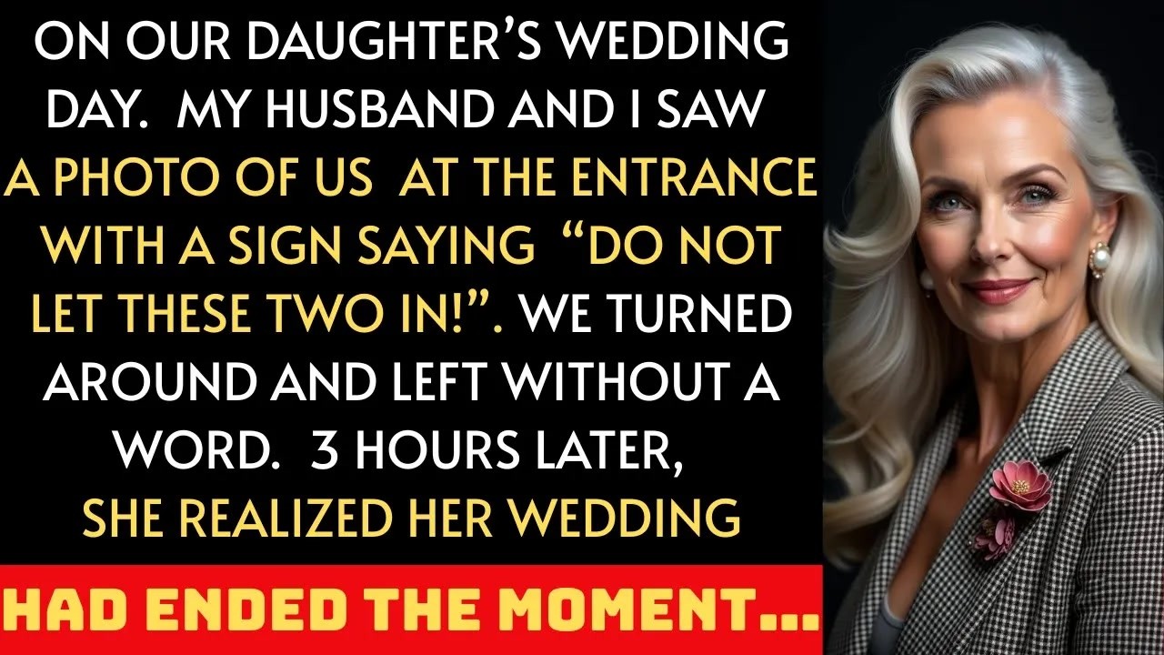 Our daughter didn’t let us come to her wedding, but her big day ended right there…