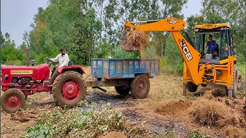 Mahindra 265 Di Tractor with full load trolley | JCB 3DX Machine | JCB Video