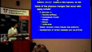 OHCOW Ergonomics and the Aging Worker