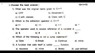 11th Computer Science 2nd MidTerm Question Paper 2019-20 | Tirunelveli District | English Medium