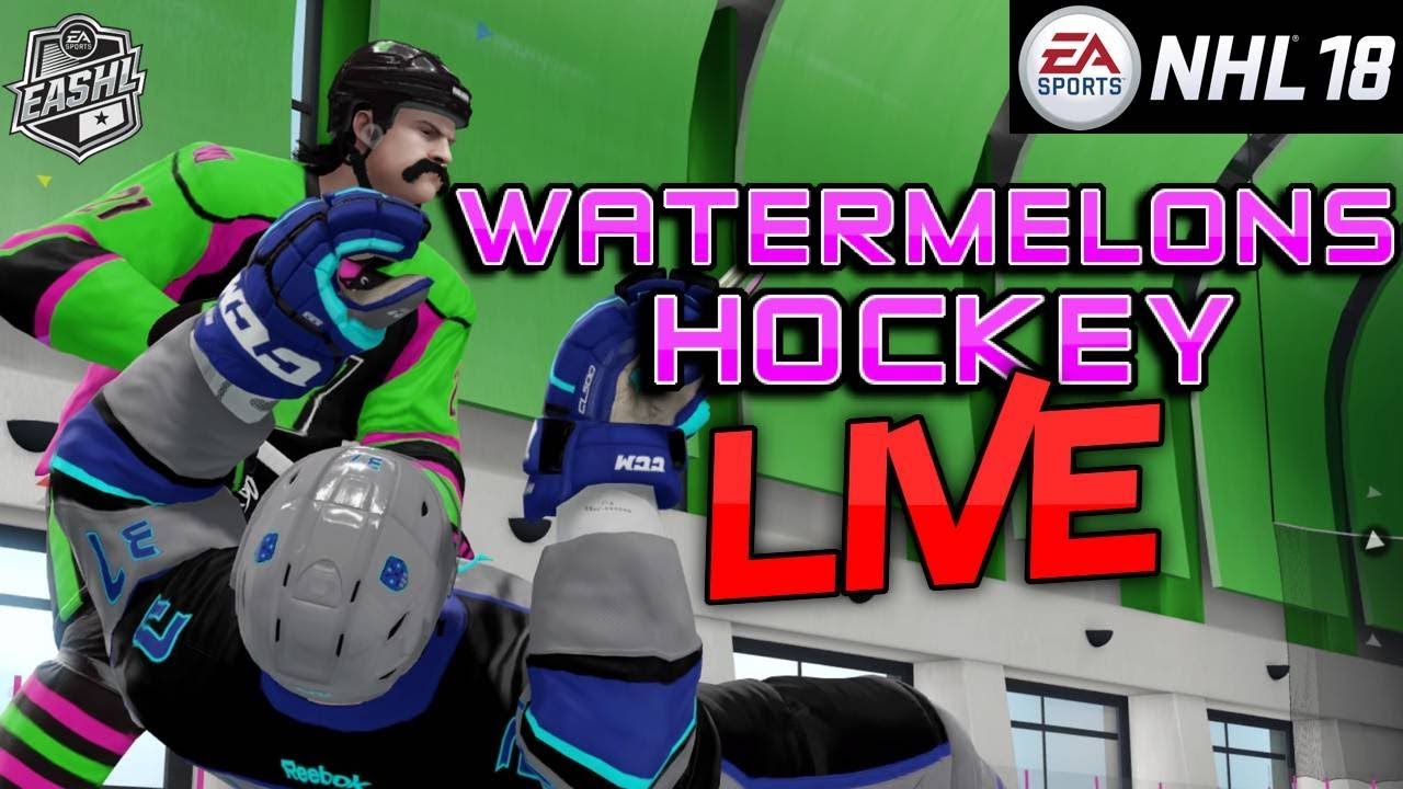 NHL 18 EASHL LIVE STREAM | WATERMELONS | COME HANGOUT | ROAD to 500