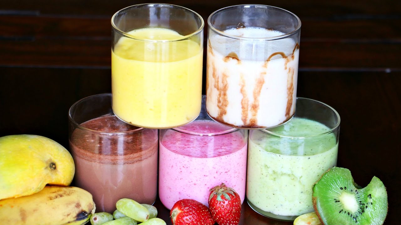5 तरह के मिल्कशेक | 5 Shakes In 5 Minutes | Yummy Summer MilkShakes | CookWithNisha | Cook With Nisha