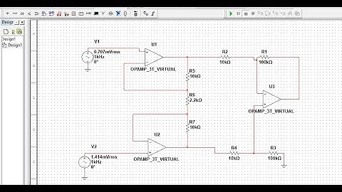 Design and simulate Instrumentational Amplifier on MULTISIM ||virtual components