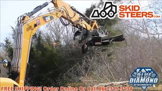 Best Excavator Brush Cutter Attachment | Blue Diamond Severe Duty Demo In Action Bda Extreme Duty Excavator Brush Cutter