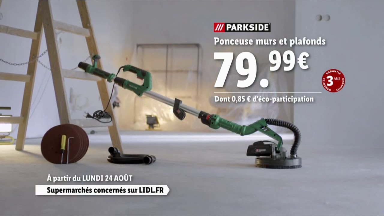 Lidl Ponceuse Murs Et Plafonds Parkside Lundi 24 Aout 2020 Pub 30s Youtube
