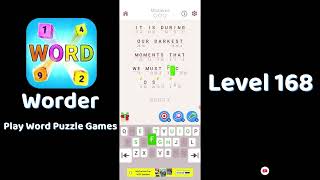 Worder Level 168 | Worder Logic Word Search Level 168 Answers