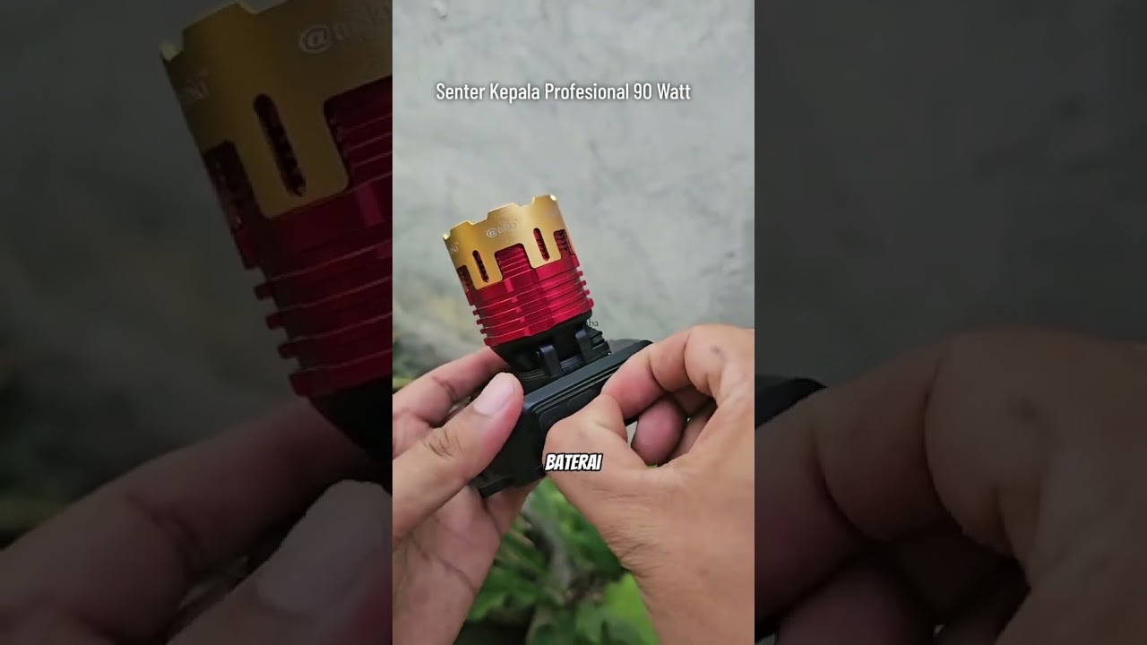 senter kepala aoki iron edge 90 watt pro, batre 6000 mAh bisa lepas pasang 