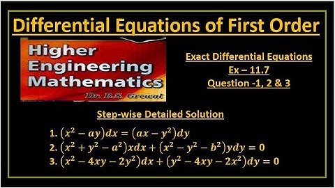 B S Grewal Ex. 11.7  Step wise detailed solution of Q-1, 2 & 3