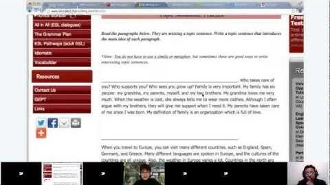 Intermediate English - Lesson 3 - Reading / Writing: The Paragraph Part II