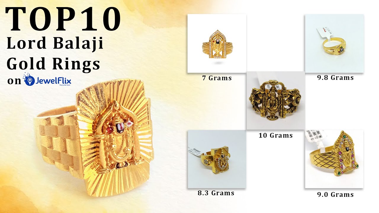 Lord Balaji Gold Finger Ring For Men