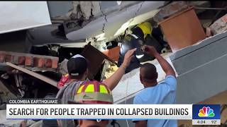 Search for survivors in Colombia as LA communities send help