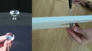 Famous Glass Cabinet Knobs Crystal Drawer Pulls Clear 30 mm Wealth