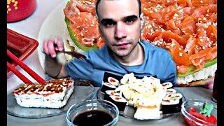 видео: МУКБАНГ СУШИ ТОРТ С КУРИЦЕЙ / РОЛЛЫ / ПАСТА ФЕТУЧИНИ С ЛОСОСЕМ / ОБЖОР/ Mukbang EATING / ASMR / АСМР картинка: МУКБАНГ СУШИ ТОРТ С КУРИЦЕЙ / РОЛЛЫ / ПАСТА ФЕТУЧИНИ С ЛОСОСЕМ / ОБЖОР/ Mukbang EATING / ASMR / АСМР
