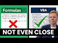 Why VBA Vs Excel Formulars isn't Even Close