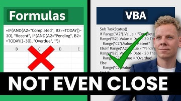 Why VBA Vs Excel Formulars isn