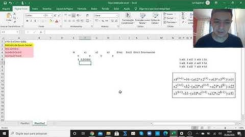 Método de Gauss Seidel Utilizando o Excel