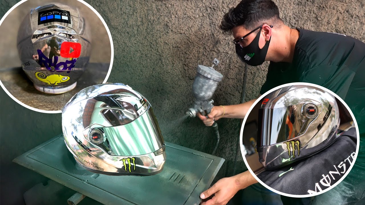COMO REFORMAR UM CAPACETE EM CASA - CROMADO - PART 2 - YouTube