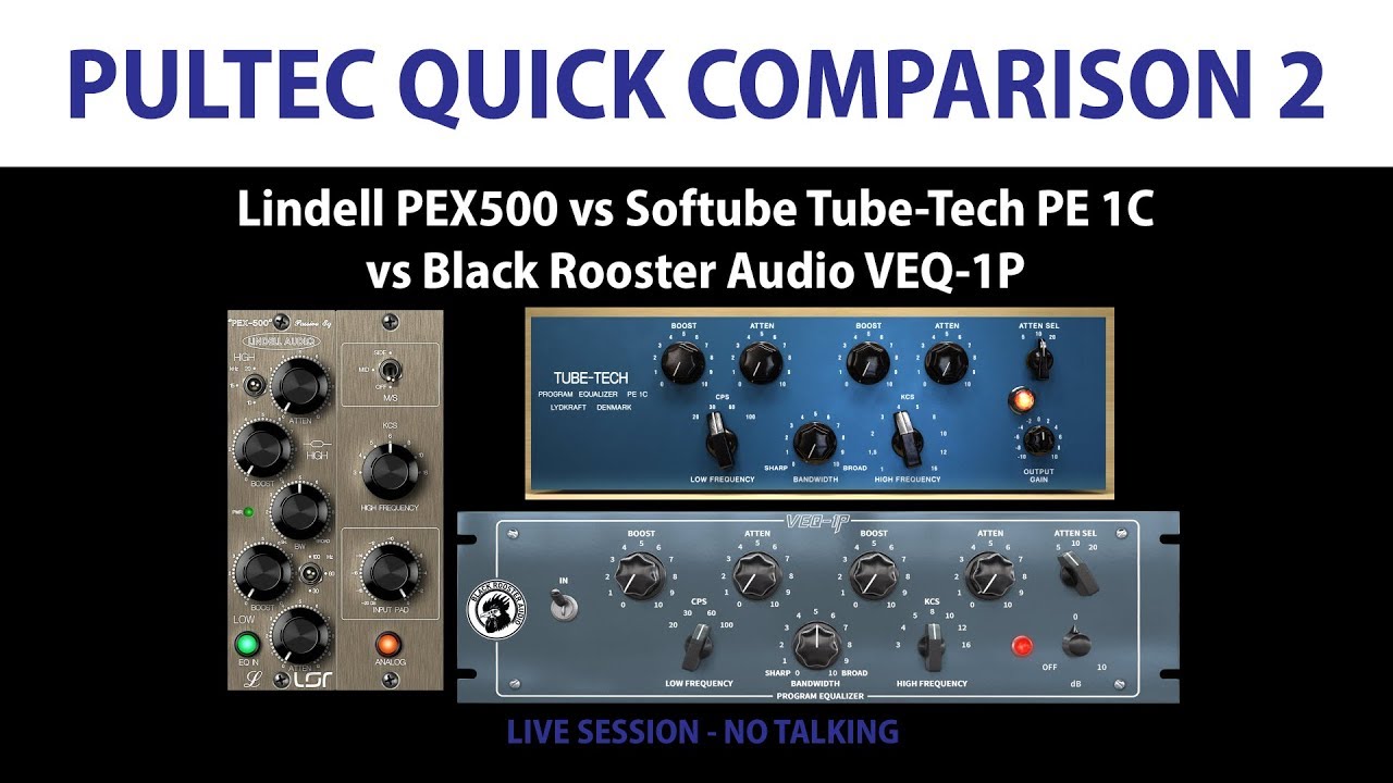 Pultec Comparison 2: Lindell vs Softube vs Black Rooster