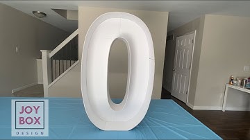 Number 0: 3FT Tall JoyBox Design DIY Pre Cut Mosaic Balloon Number Frame Setup
