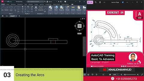 AutoCAD 2D Practice Drawing | Exercise 34 | Beginner to Advanced Tutorial