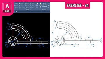 AutoCAD 2D Practice Drawing | Exercise 34 | Beginner to Advanced Tutorial