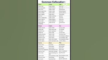 common collocation, advance vocabulary