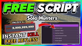 Solo Hunters Script No Key - Kill Aura, Auto Farm, Godmode More