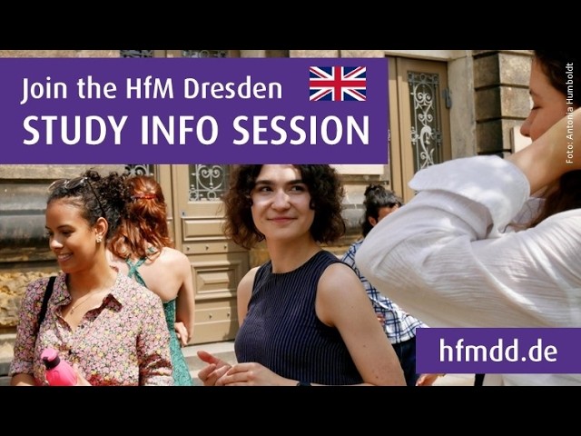 Study Info Session - Application to HfM Dresden Winter tern 2026/27 auf YouTube ansehen Study Info Session - Application to HfM Dresden Winter tern 2026/27 auf YouTube ansehen