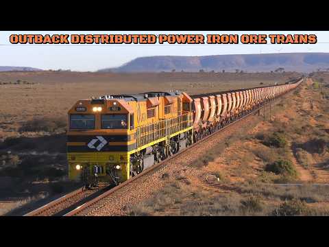 DISTRIBUTED POWER Iron Ore Trains hauled by Aurizon's entire GWB & GWB Fleet - Australian Trains