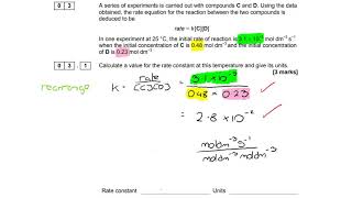 AQA A-level Chemistry 7405/2 - June 2017 - Question 3